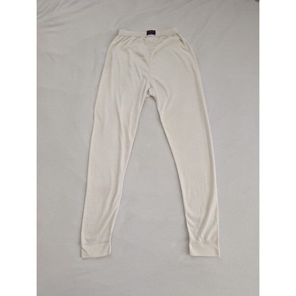 Patagonia Capilene Base Layer Pants Mens Small Long Johns Cream Made in USA - Picture 2 of 3